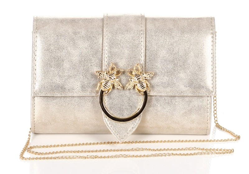 Wyjątkowa złota kopertówka na łańcuszku