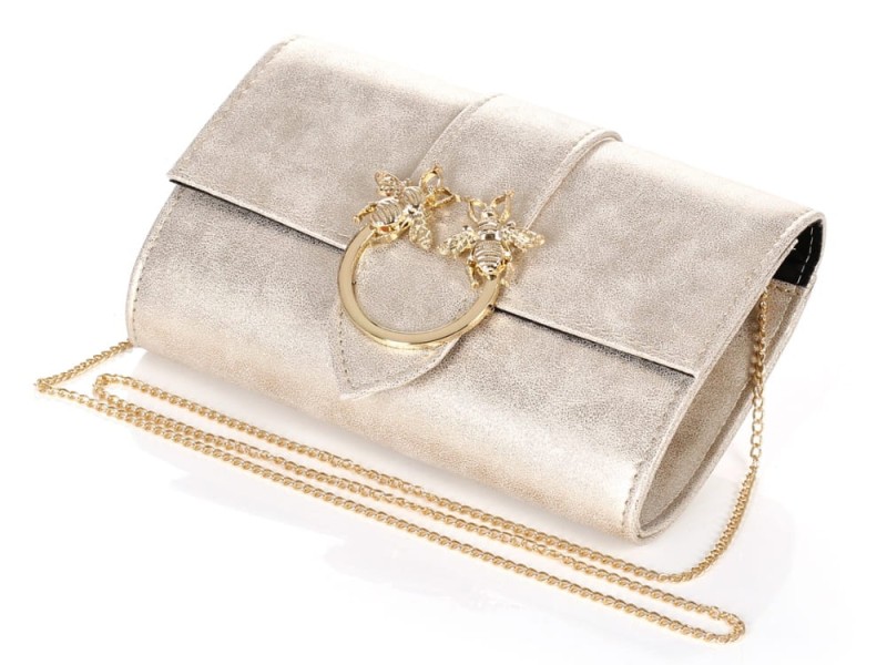 Wyjątkowa złota kopertówka na łańcuszku