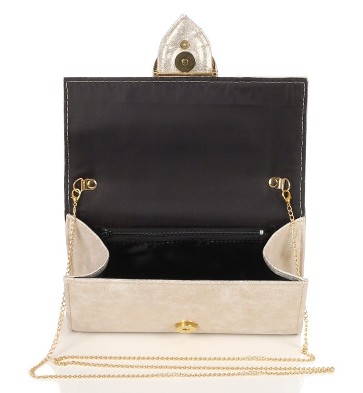 Wyjątkowa złota kopertówka na łańcuszku