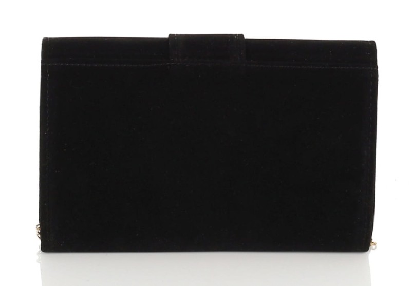 Czarna zamszowa kopertówka