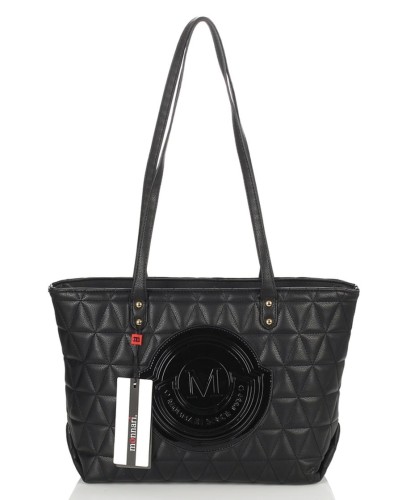 Efektowny czarny shopper