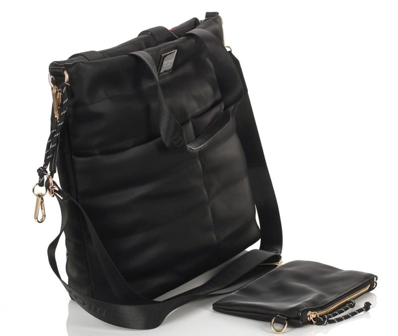 Duża pikowana czarna torba MONNARI