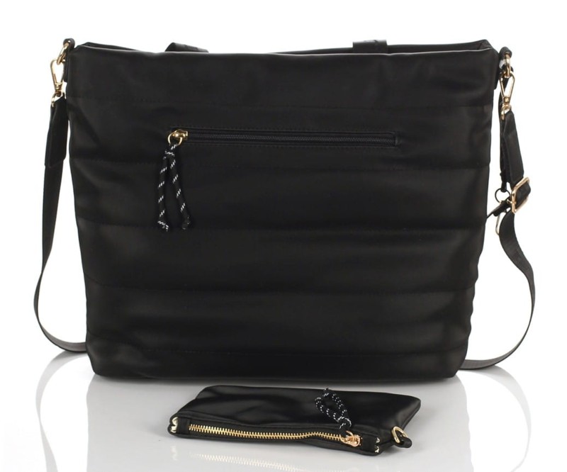 Duża pikowana czarna torba MONNARI