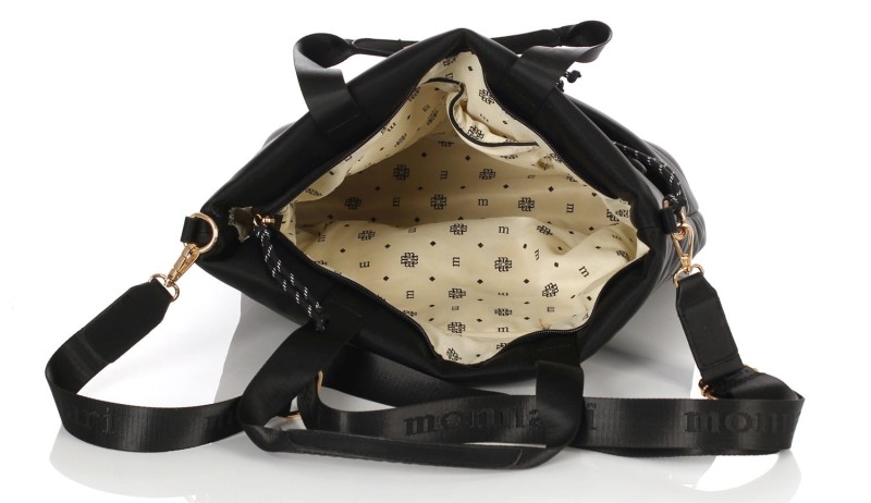 Duża pikowana czarna torba MONNARI