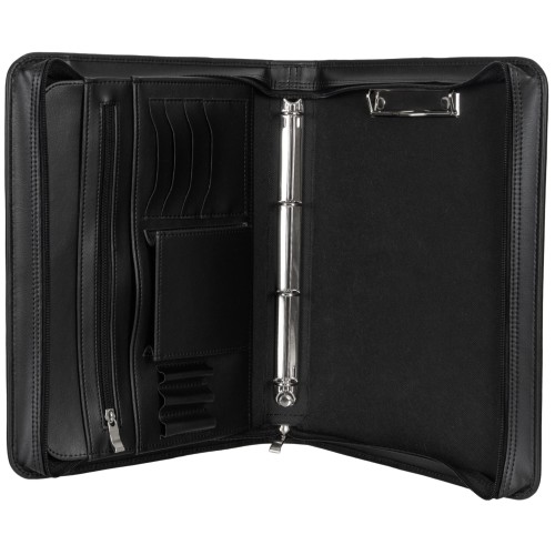 Elegancka Aktówka A4 Tizano BW05 – Biuwar Konferencyjny z Ringami i Klipsem