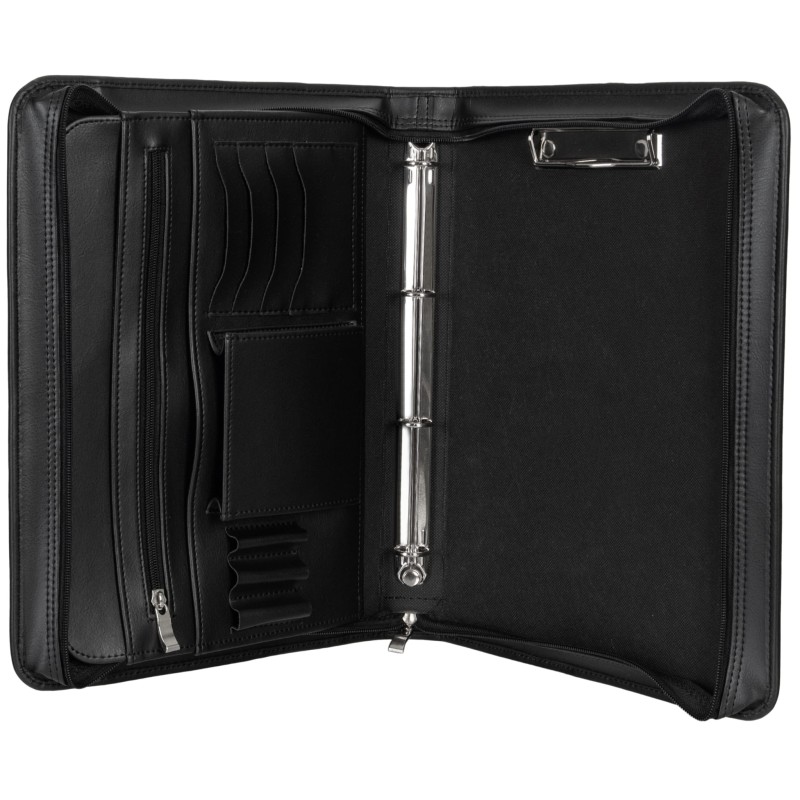 Elegancka Aktówka A4 Tizano BW05 – Biuwar Konferencyjny z Ringami i Klipsem