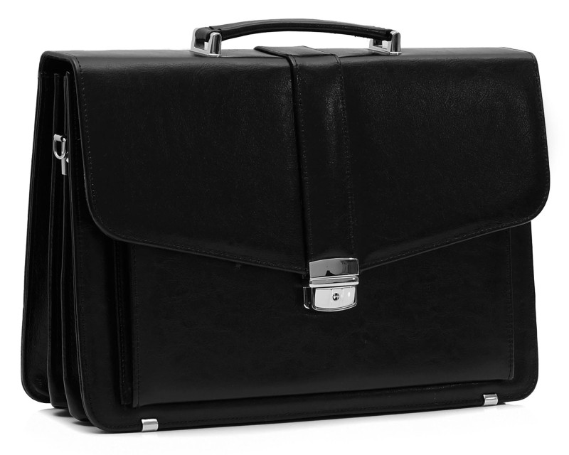 Skórzana aktówka męska na laptopa – Teczka na dokumenty A4 | Polski Producent