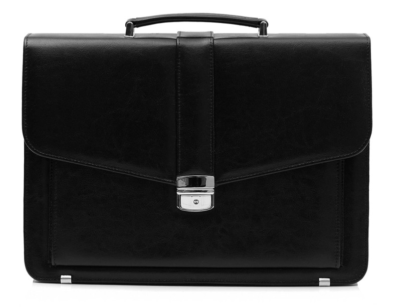 Skórzana aktówka męska na laptopa – Teczka na dokumenty A4 | Polski Producent