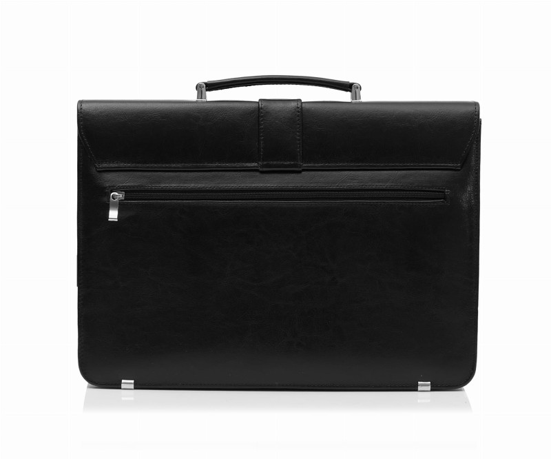 Skórzana aktówka męska na laptopa – Teczka na dokumenty A4 | Polski Producent