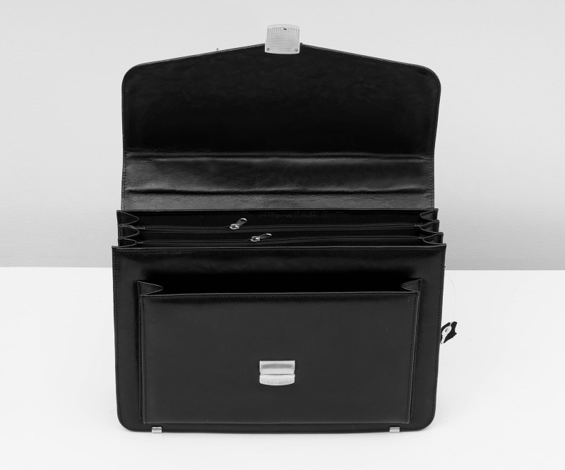 Skórzana aktówka męska na laptopa – Teczka na dokumenty A4 | Polski Producent