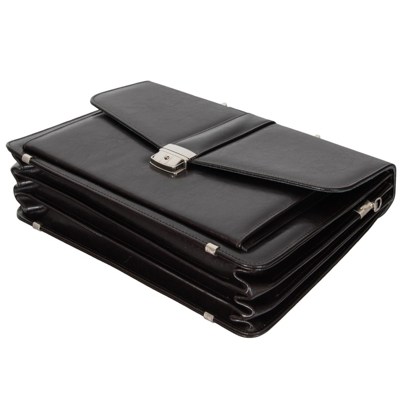 Skórzana aktówka męska na laptopa – Teczka na dokumenty A4 | Polski Producent