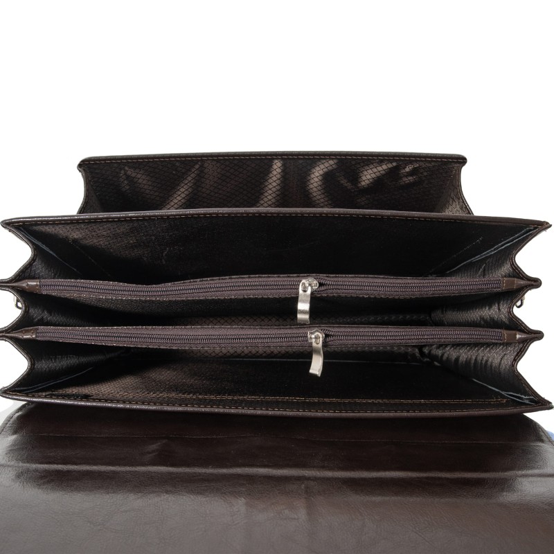 Skórzana aktówka męska na laptopa – Teczka na dokumenty A4 | Polski Producent