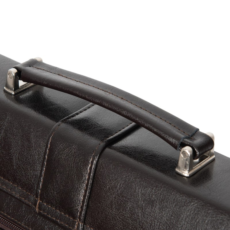 Skórzana aktówka męska na laptopa – Teczka na dokumenty A4 | Polski Producent