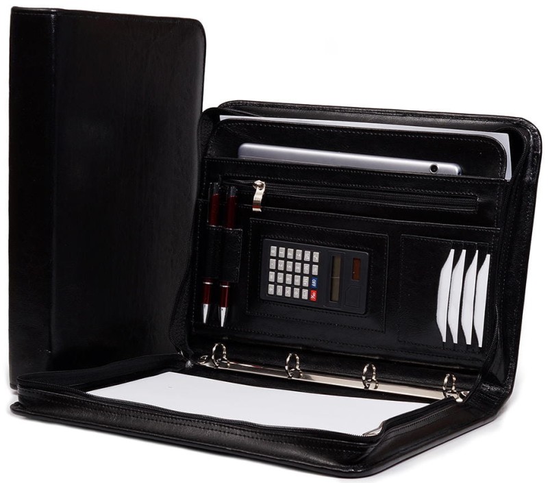 Aktówka skórzana BWS04 czarna