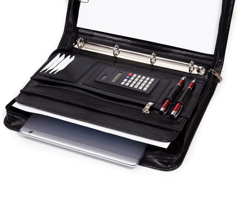 Aktówka skórzana BWS04 czarna