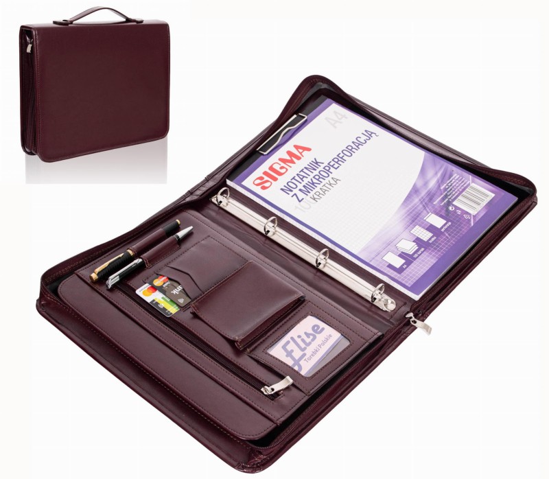 Teczka konferencyjna Aktówka A4 BW01 bordo