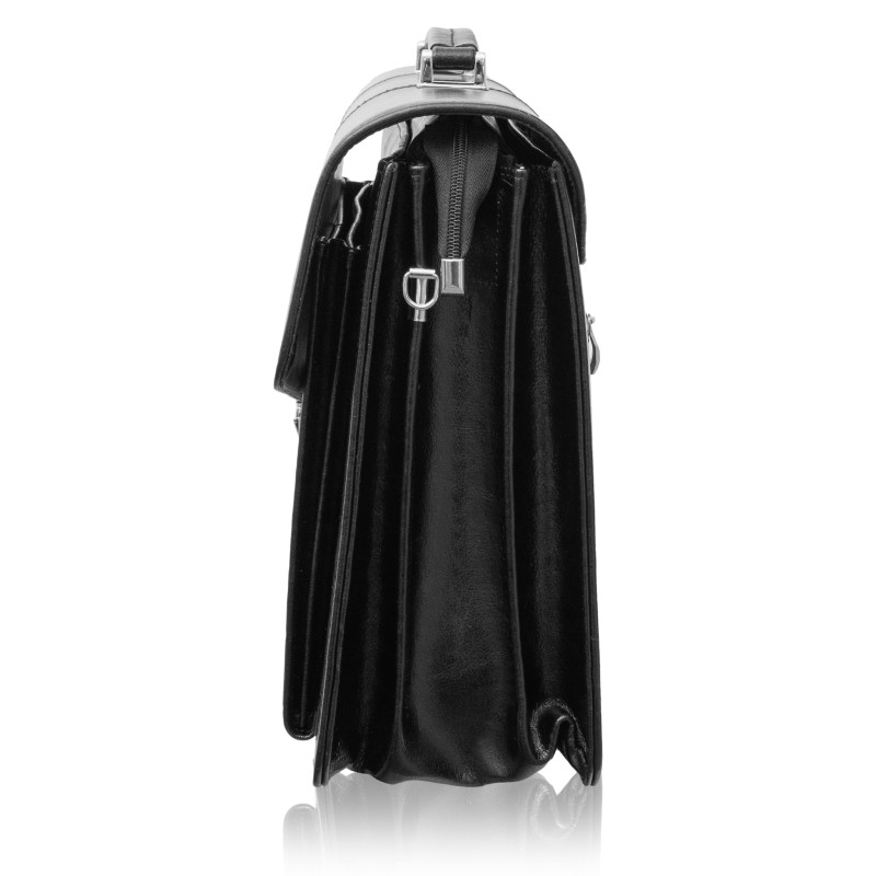 Ekskluzywna teczka męska Tizano – Skórzana aktówka na laptopa 15,6" z naturalnej skóry