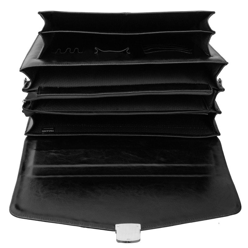 Ekskluzywna teczka męska Tizano – Skórzana aktówka na laptopa 15,6" z naturalnej skóry