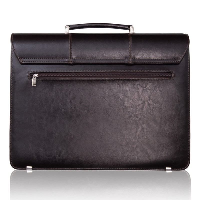 Ekskluzywna teczka męska Tizano – Skórzana aktówka na laptopa 15,6" z naturalnej skóry