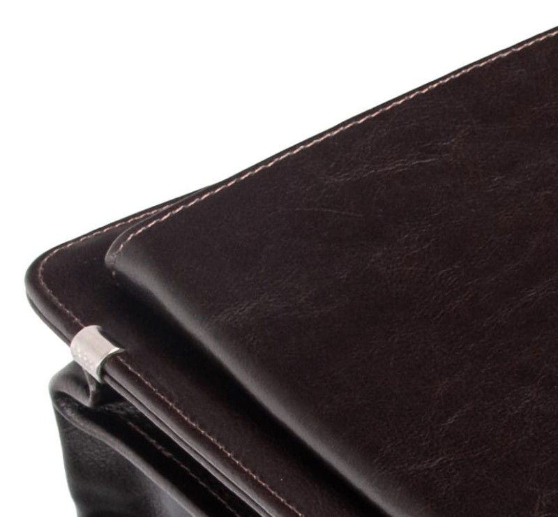 Ekskluzywna teczka męska Tizano – Skórzana aktówka na laptopa 15,6" z naturalnej skóry