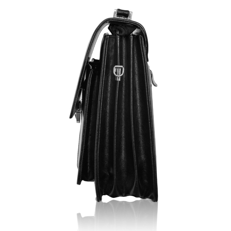 Aktówka męska skórzana Tizano TS18 czarna