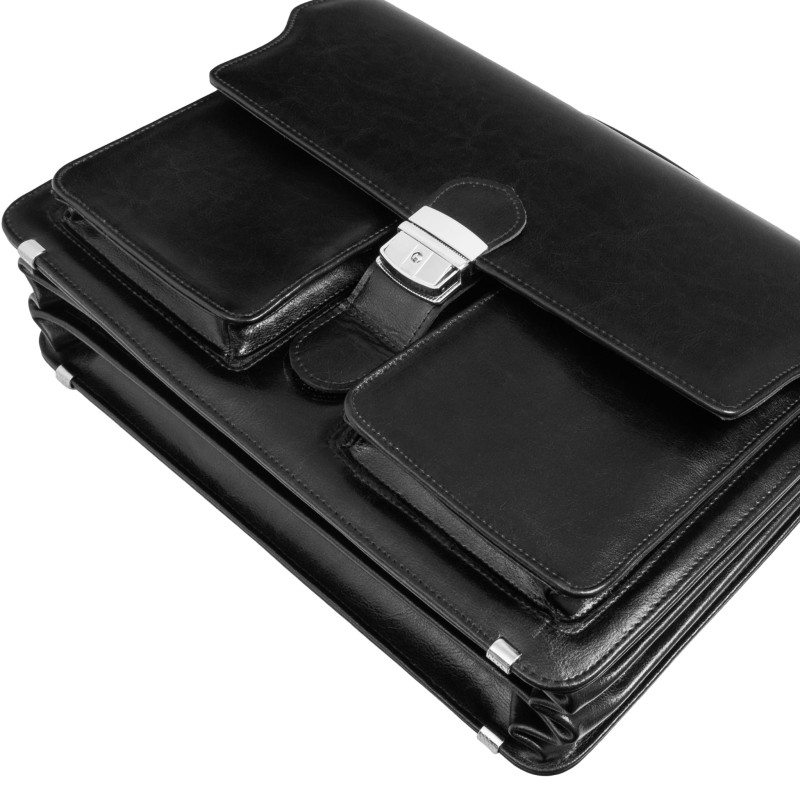 Aktówka męska skórzana Tizano TS18 czarna