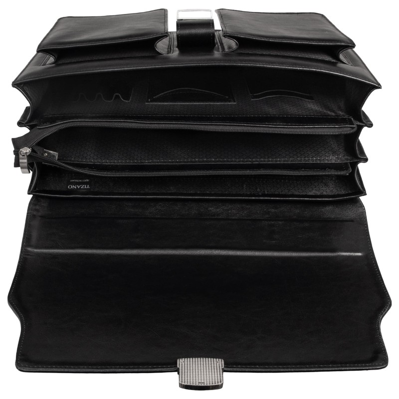 Aktówka męska skórzana Tizano TS18 czarna