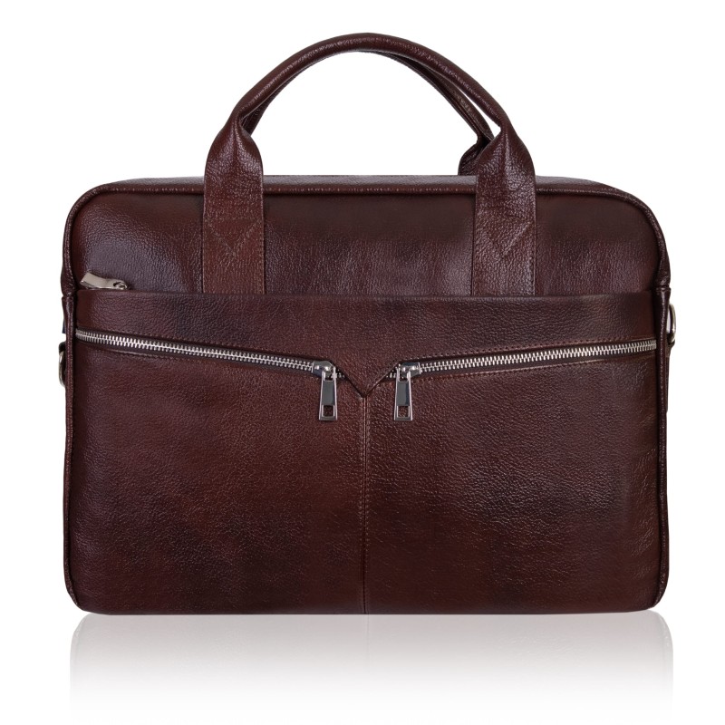 Torba męska skórzana Tizano z kieszeniami i długim paskiem