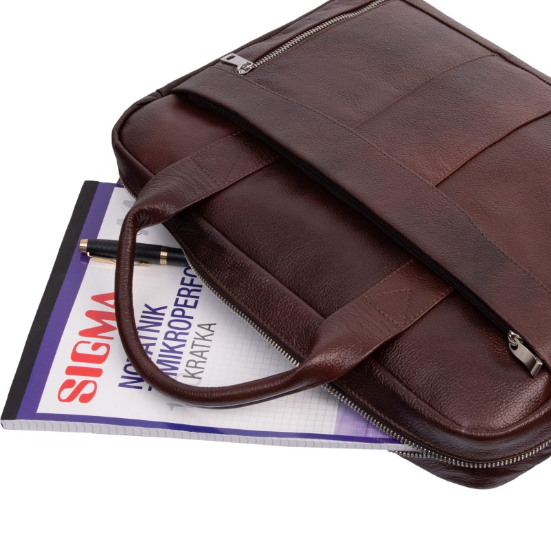 Torba męska skórzana Tizano TM02 czekolada