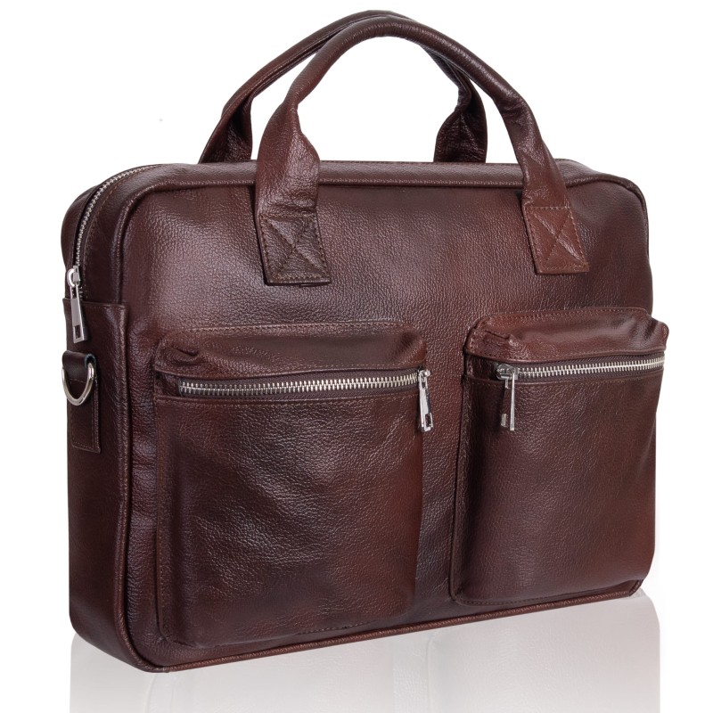 Torba męska skórzana Tizano TM03 czekolada