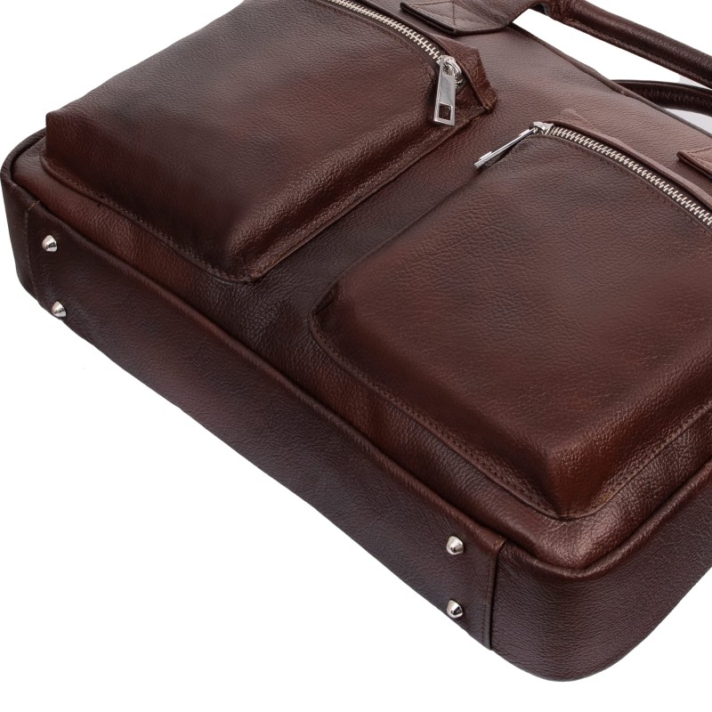 Torba męska skórzana Tizano TM03 czekolada