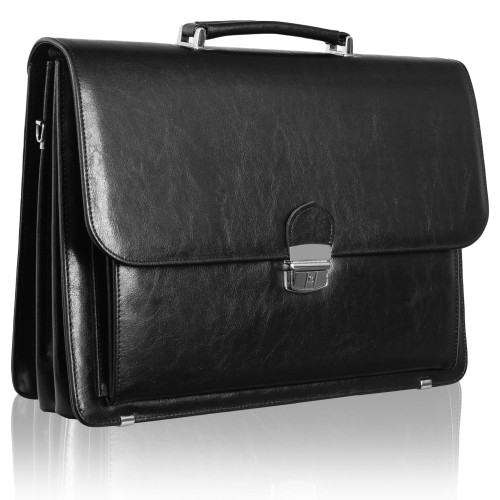 Skórzana Teczka Męska Tizano – Torba na Laptopa 15,6" | Skóra Naturalna