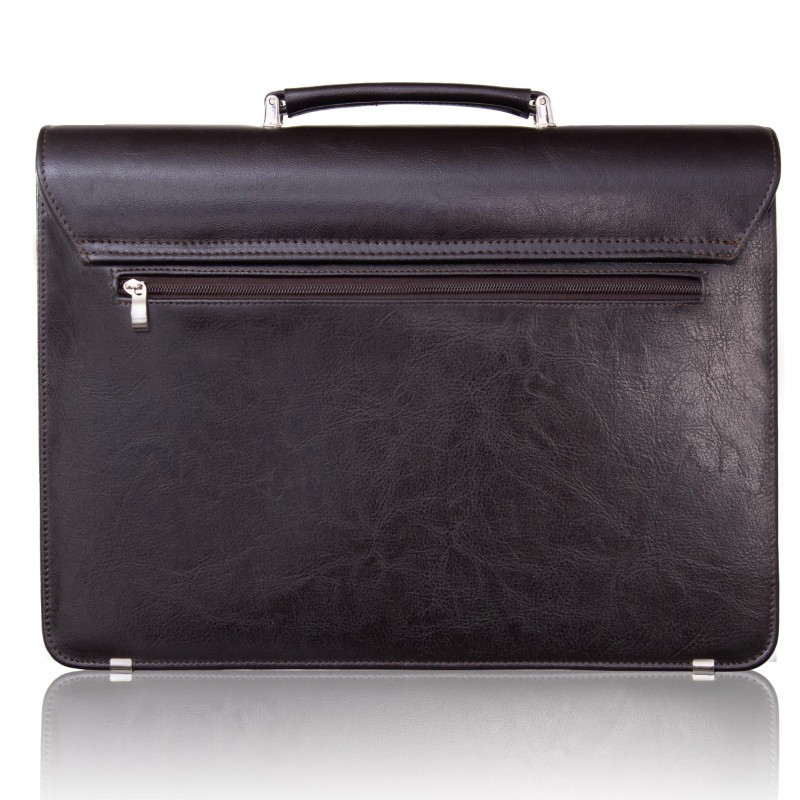 Brązowa aktówka męska skórzana