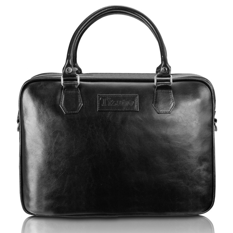 Czarna torba skórzana Tizano TM05