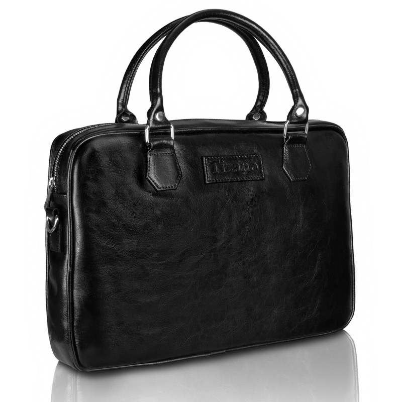 Czarna torba skórzana Tizano TM05