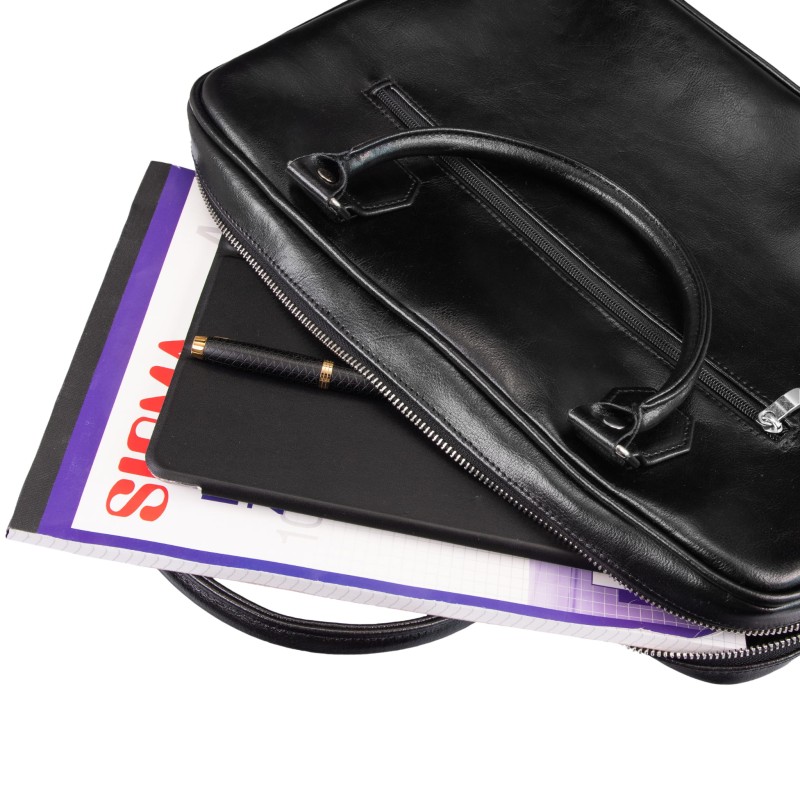 Czarna torba skórzana Tizano TM05