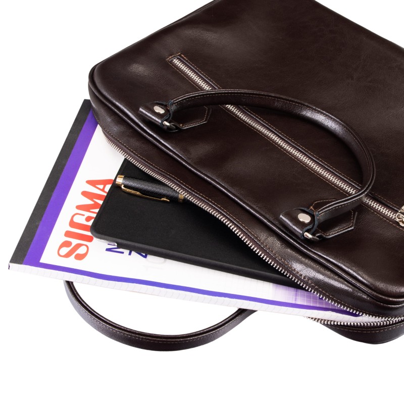 Brązowa torba skórzana Tizano