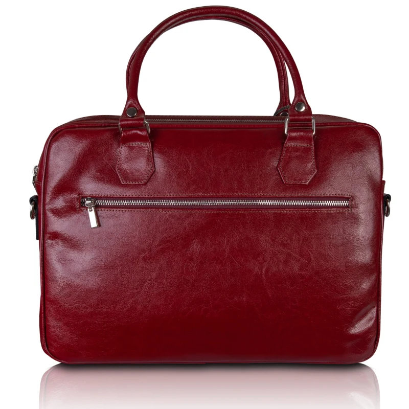 Bordowa torba skórzana Tizano TM05