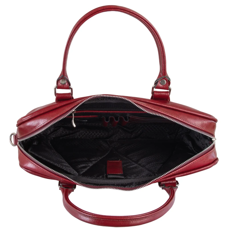 Bordowa torba skórzana Tizano TM05