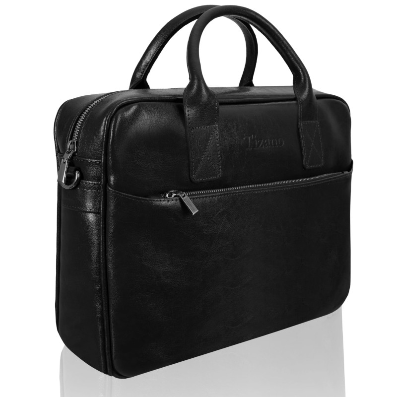Skórzana torba Tizano TM06 czarna