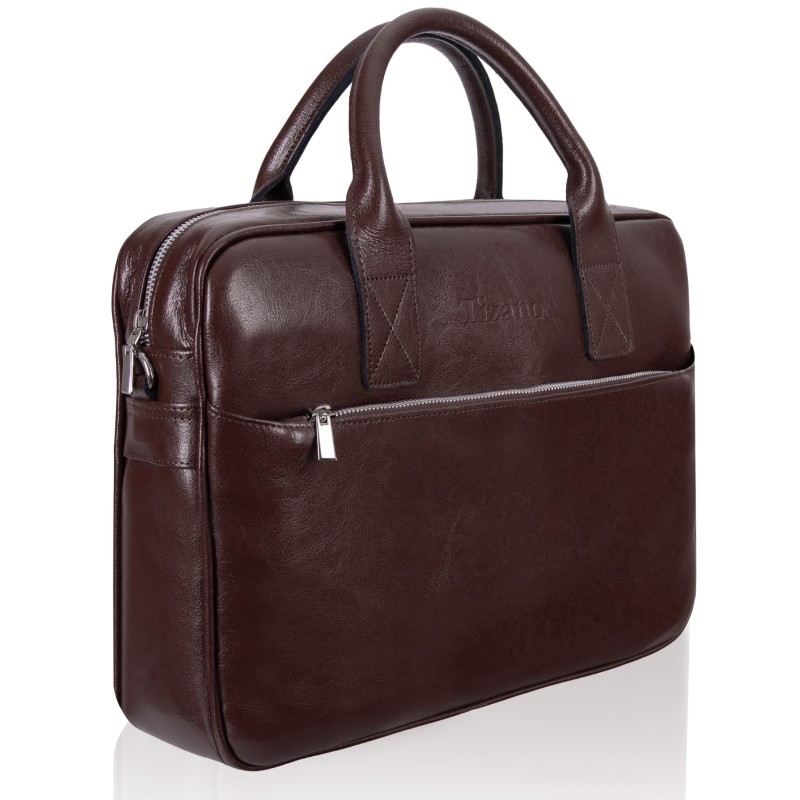 Skórzana torba Tizano TM06 Czekolada