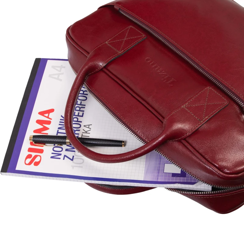 Skórzana torba Tizano TM06 Bordo