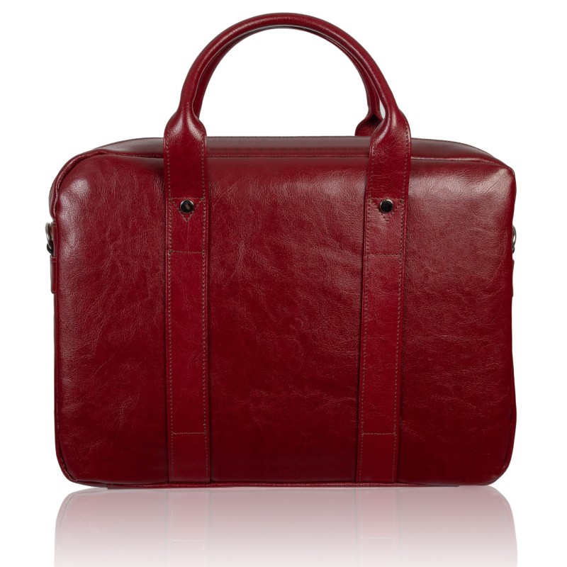 Bordowa torba skórzana Tizano TM07