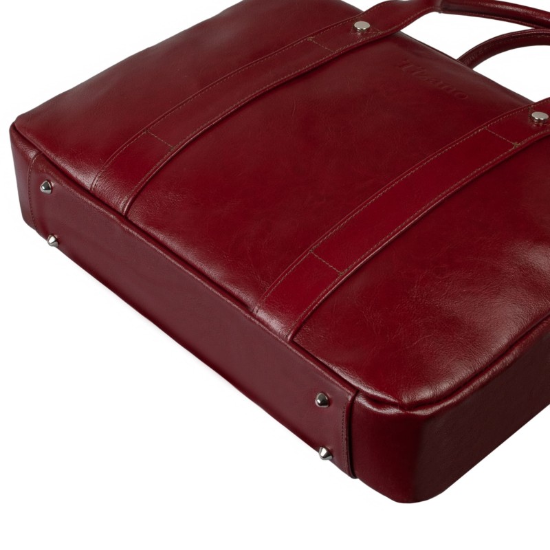 Bordowa torba skórzana Tizano TM07