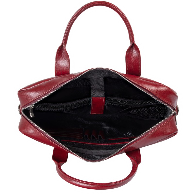 Bordowa torba skórzana Tizano TM07
