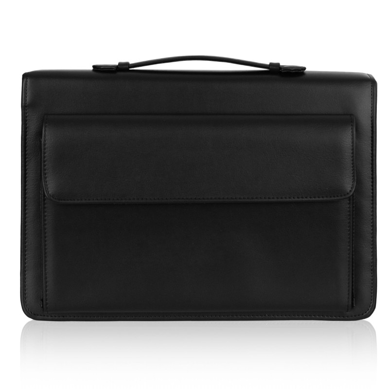 Elegancka Aktówka Męska A4 – Biznesowy Organizer z Mechanizmem Ringowym i Klipsem