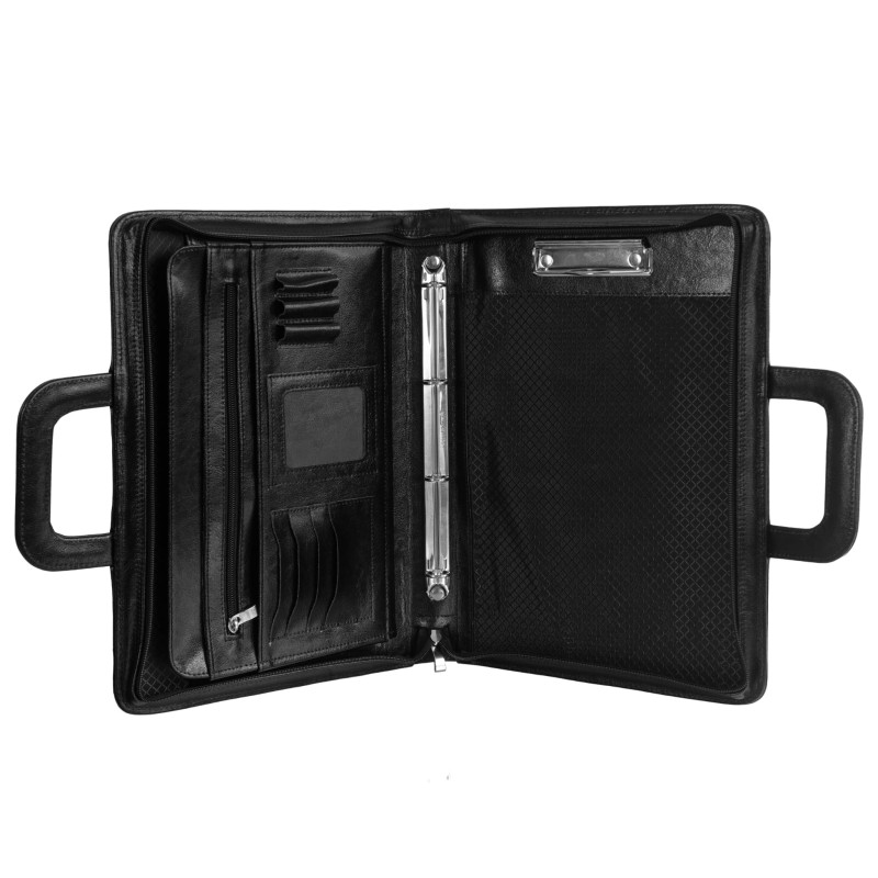 Skórzana aktówka męska Tizano BWS13 – elegancka teczka na dokumenty A4