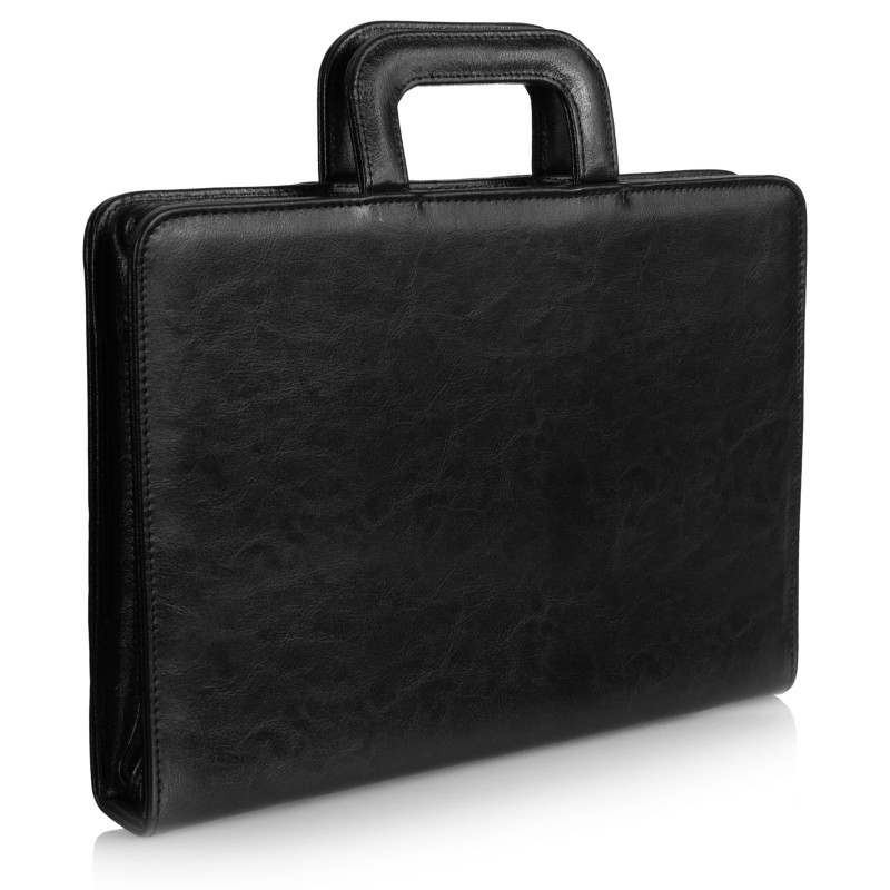 Skórzana aktówka męska Tizano BWS13 – elegancka teczka na dokumenty A4