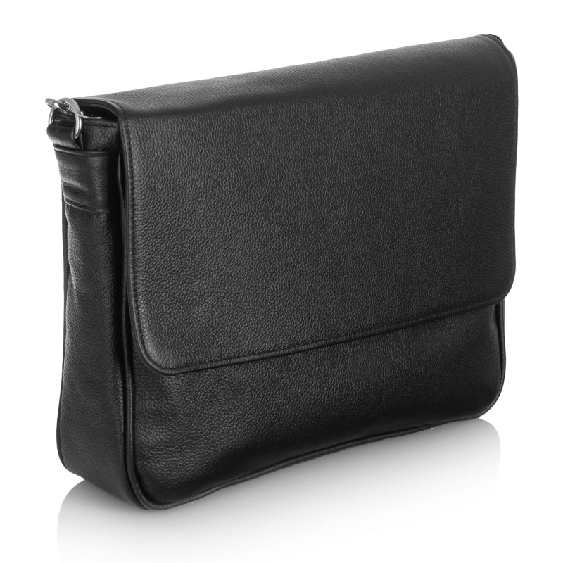 Torba męska Tizano TM17 czarna skóra naturalna