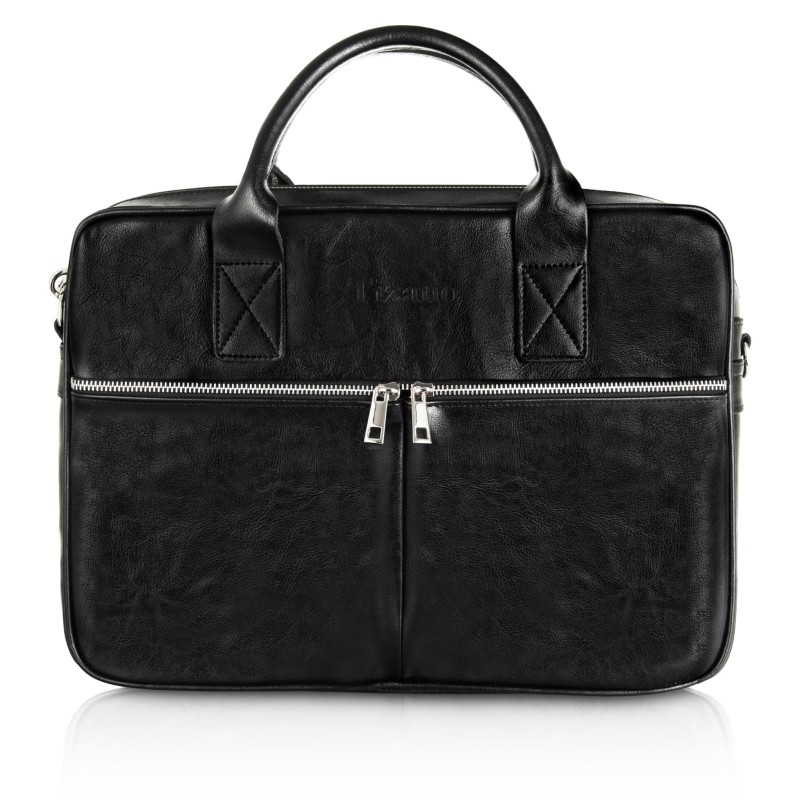 Skórzana torba męska TM11 czarna